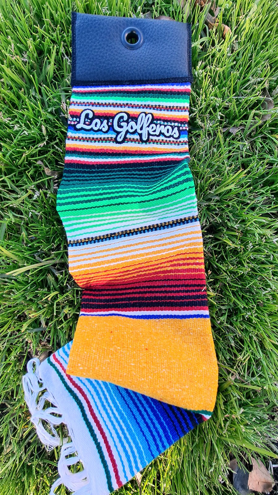 La Chingona - Sarape Golf Towel - Oro (Gold) | Los Golferos