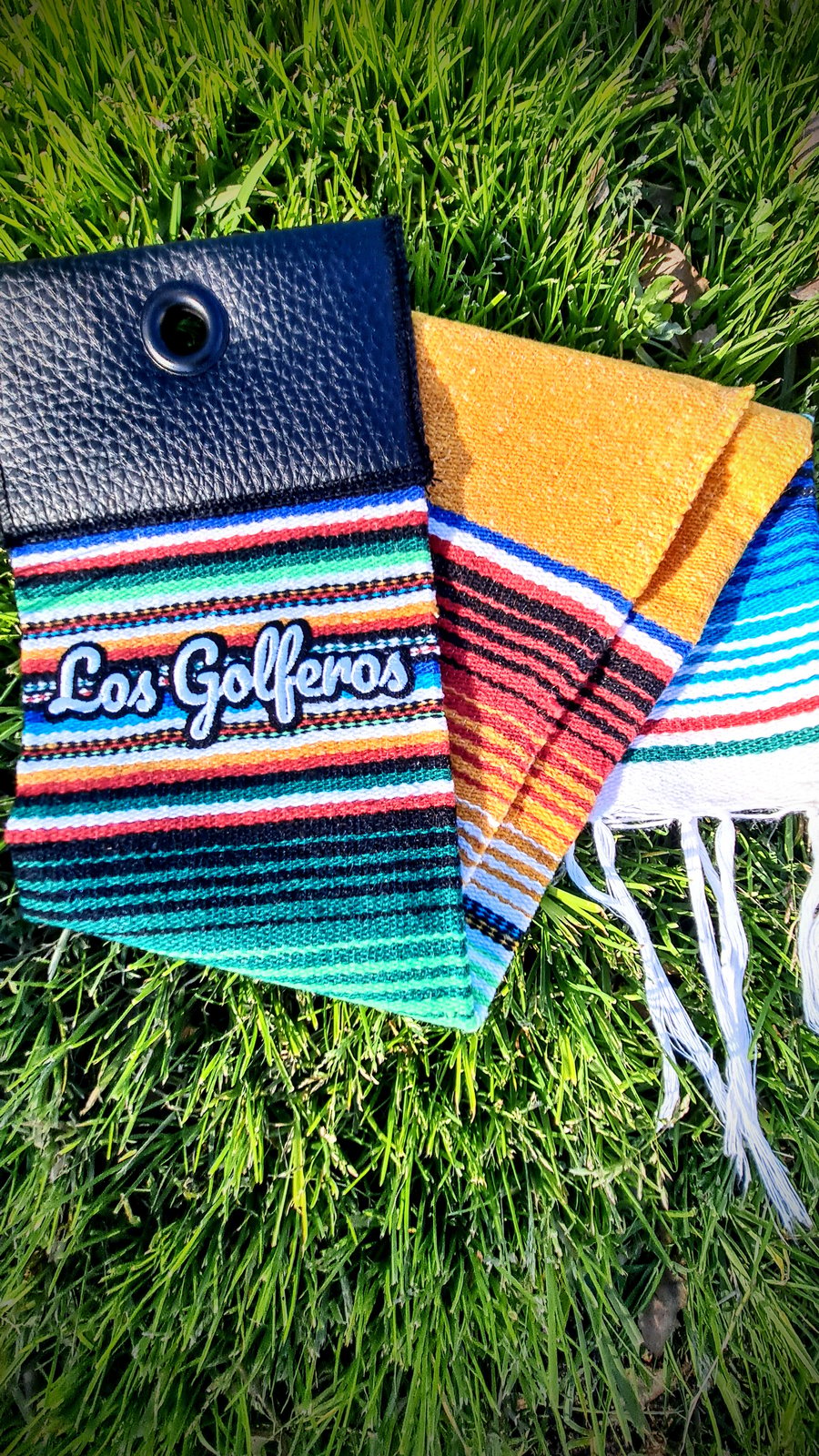 La Chingona - Sarape Golf Towel - Oro (Gold) | Los Golferos