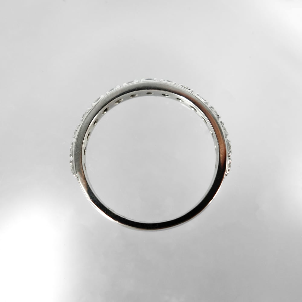 Image of 18ct white gold diamond set band. PJ5400