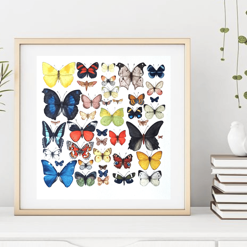 Image of Rebirth Butterflies Illustration PRINT 
