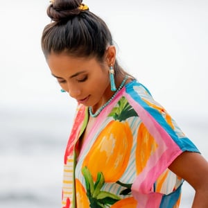 Turquoise Tassel Earrings