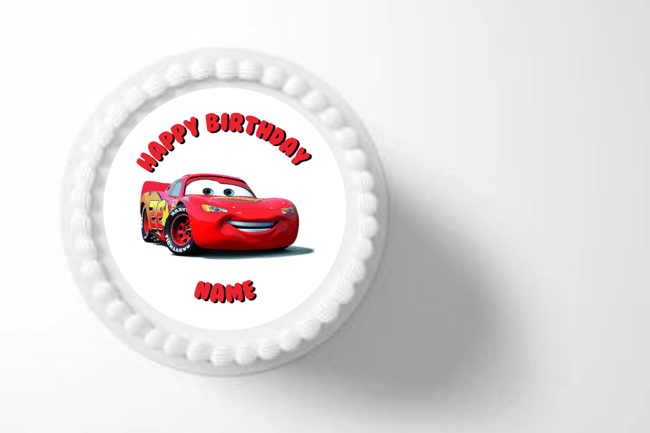 PERSONALISED Pre-cut Lightening McQueen / Birthday / Edible Cupcake and Cake Toppers