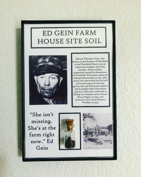 Image of Ed Gein Farm House Site Soil Sample Frame