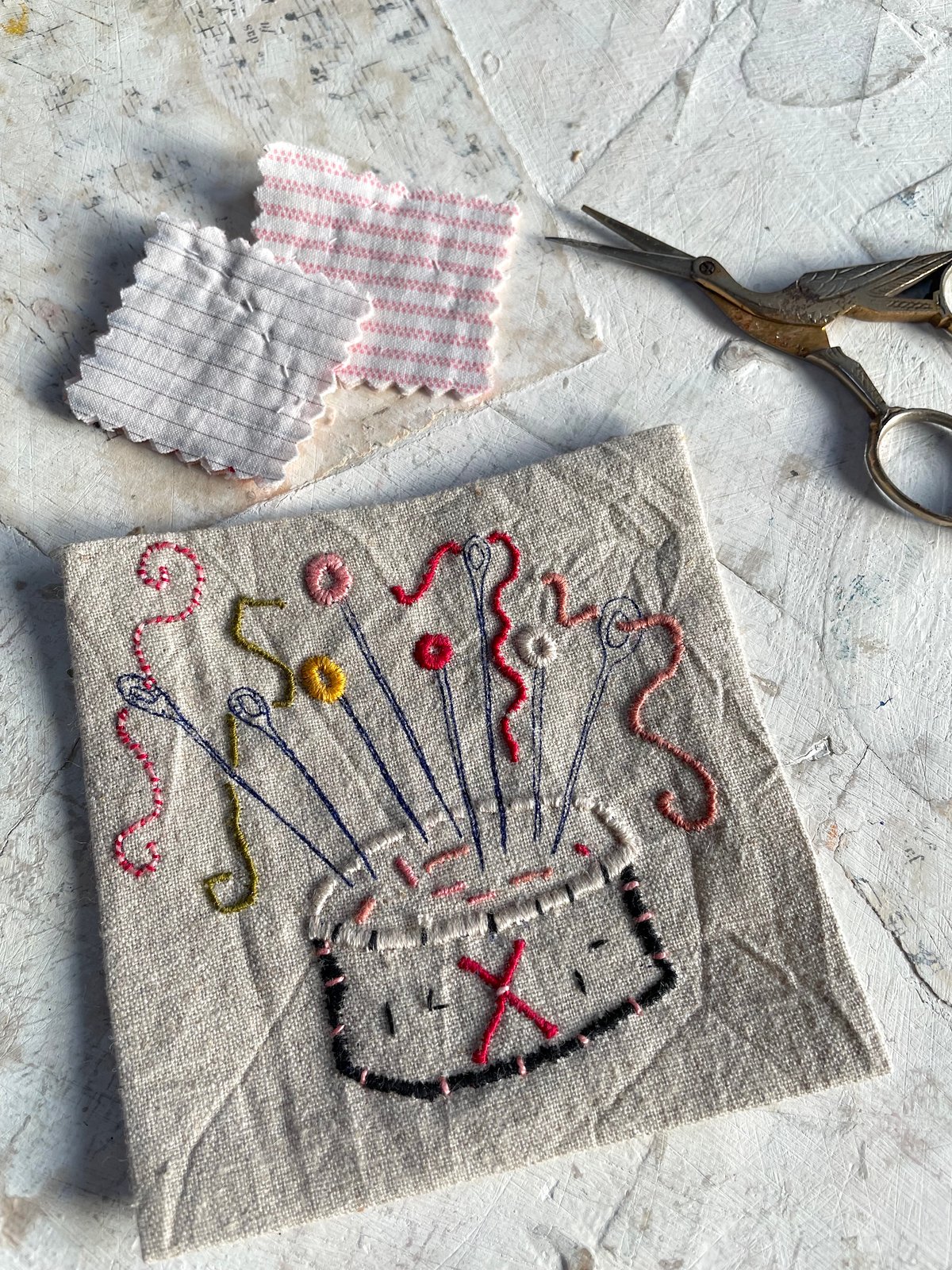 Image of Pin Cushion Embroidery Template