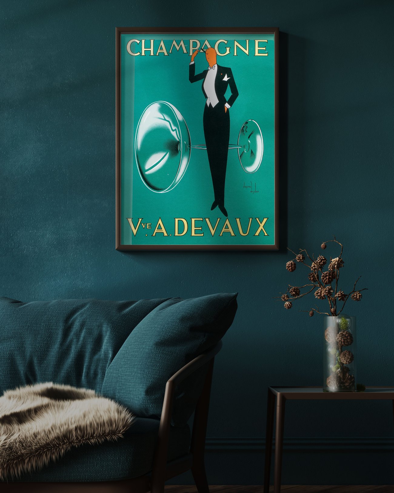 Champagne Veuve A. Devaux | Ernst Dryden | 1935 | Vintage Ads | Vintage ...