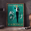 Champagne Veuve A. Devaux | Ernst Dryden | 1935 | Vintage Ads | Vintage Poster