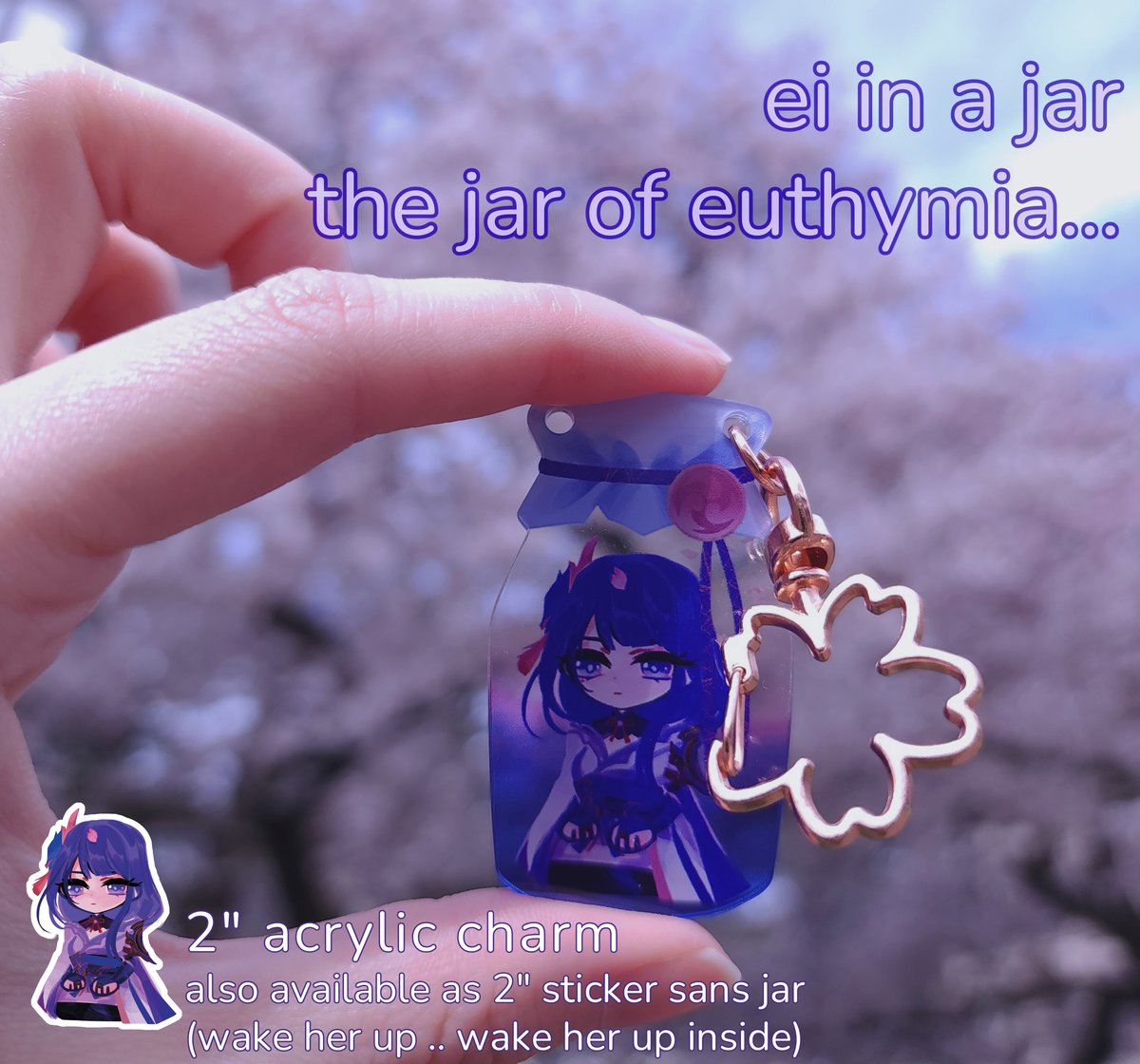 Image of genshin | "ei in a jar" (charm/sticker)