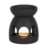 Black triple moon oil burner