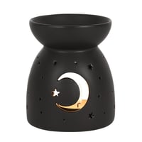 Black moon and star oil burner