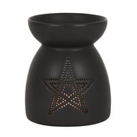 Black pentagram oil burner