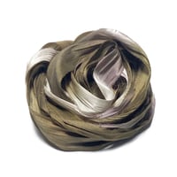 Image 5 of 10YD. DRIED THISTLES HAND DYED SARI SILK RIBBON/HAND DYED BY COLOR KISSED SILK