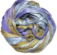 Image 2 of 10YD OMBRE  DAYDREAMS HAND DYED SARI SILK RIBBON/HAND DYED BY COLOR KISSED SILK