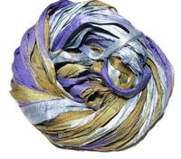 Image 4 of 10YD OMBRE  DAYDREAMS HAND DYED SARI SILK RIBBON/HAND DYED BY COLOR KISSED SILK