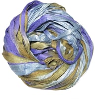 Image 1 of 10YD OMBRE  DAYDREAMS HAND DYED SARI SILK RIBBON/HAND DYED BY COLOR KISSED SILK