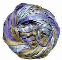 Image 3 of 10YD OMBRE  DAYDREAMS HAND DYED SARI SILK RIBBON/HAND DYED BY COLOR KISSED SILK