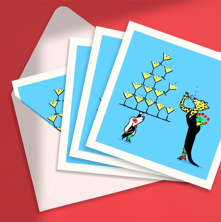 Carte d'invitation/vœux illustrée Image 2