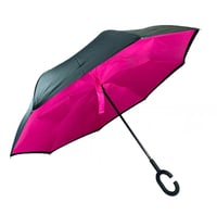 Inside out pink + black umbrella