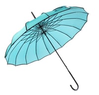 ribbed pagoda light blue umbrella