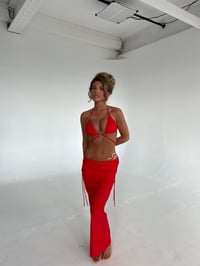 Image 2 of Zendaya 3 Piece Bikini Set - Red