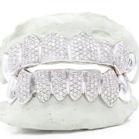 Image 1 of 8 Top or bottom Silver vs1 Diamond grill 