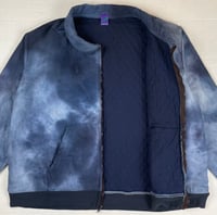 Image 2 of NAVY DYED ZIPPERED JACKET