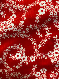 Image 3 of LITTLE PANTS - red cord and flannelette 