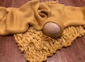 Golden Mustard Newborn Bonnet Wrap & Layer Photography Prop Set
