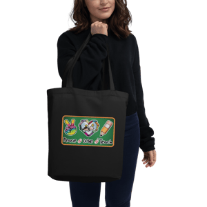 Image of Peace - Love - Teach 13.5" Tote Bag