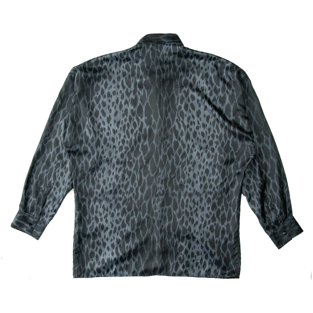 Image of Gianni Versace 1992 Leopard Print Mens Silk Shirt