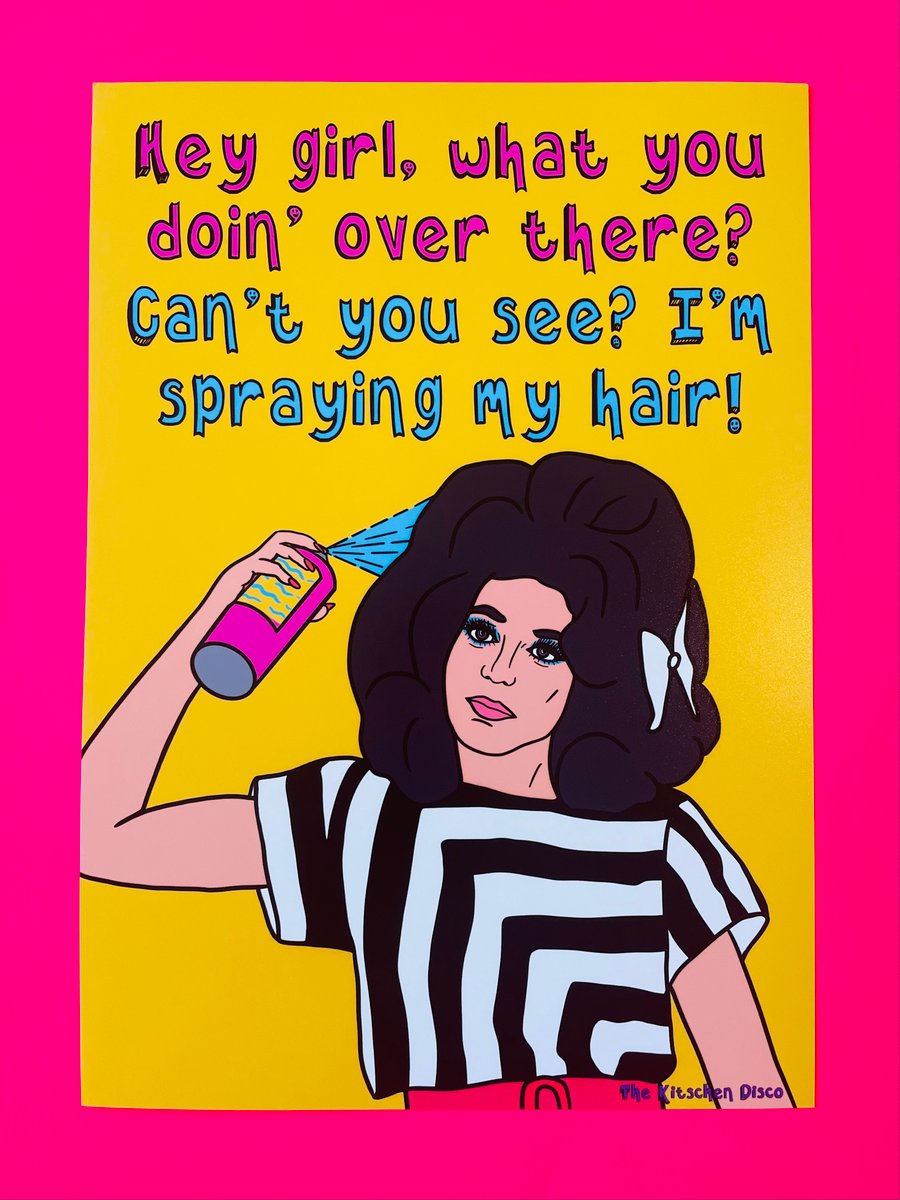 Hairspray Limited Edition Art Print | The Kitschen Disco