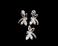 Image 1 of PH166 Dragonfly Earrings Pendant set