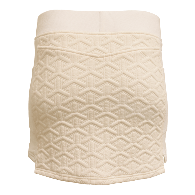 Quilted Lounge Skirt - Lunar White