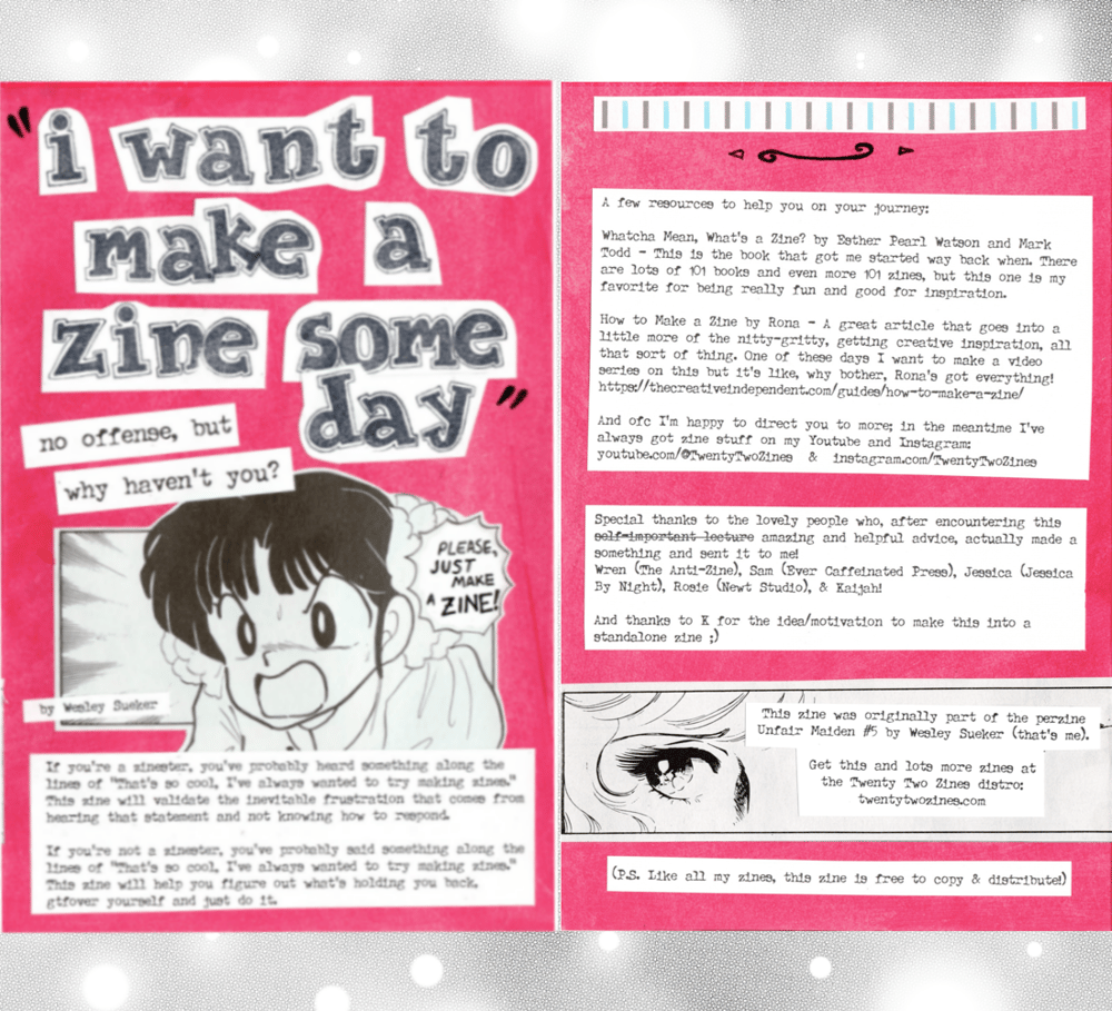 "I Want To Make A Zine Someday"