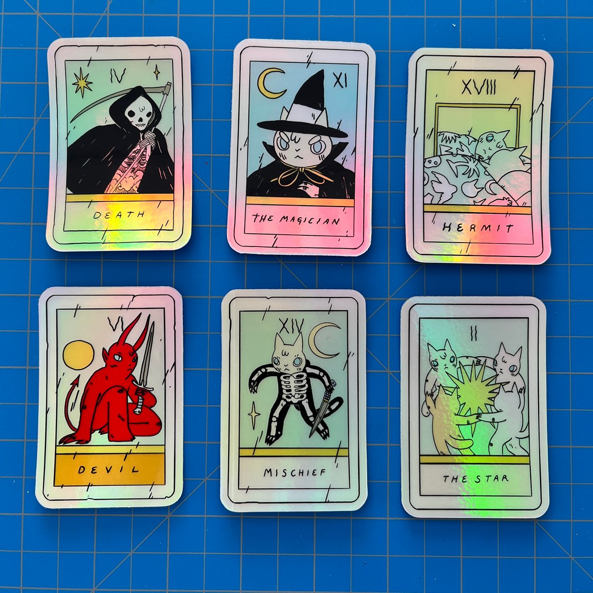 01. Holographic The Mush-Gician Tarot Card Stickers – Hitotsu World LLC