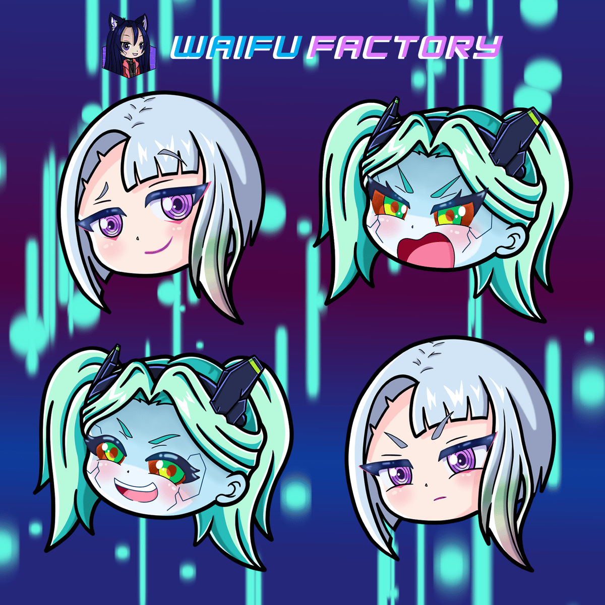Cyberpunk Sticker Sheet Waifu Factory cyberpunk-sticker-sheet-waifu-factory
