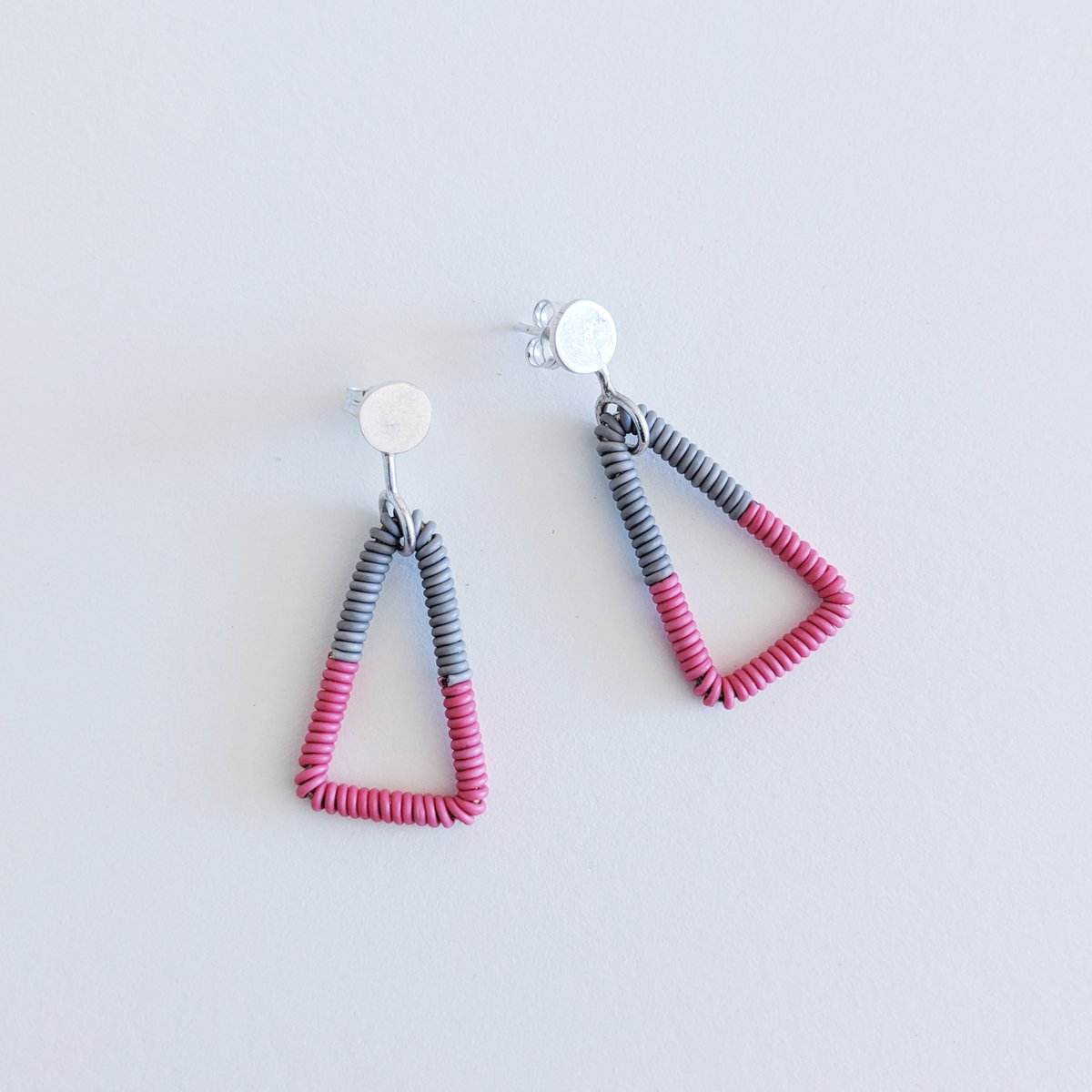 Image of Triangle dangle earrings