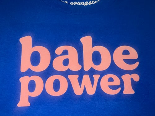 Image of New 💙Babe Power Tee 💙Royal Blue & Baby Pink💙💞RESTOCK 