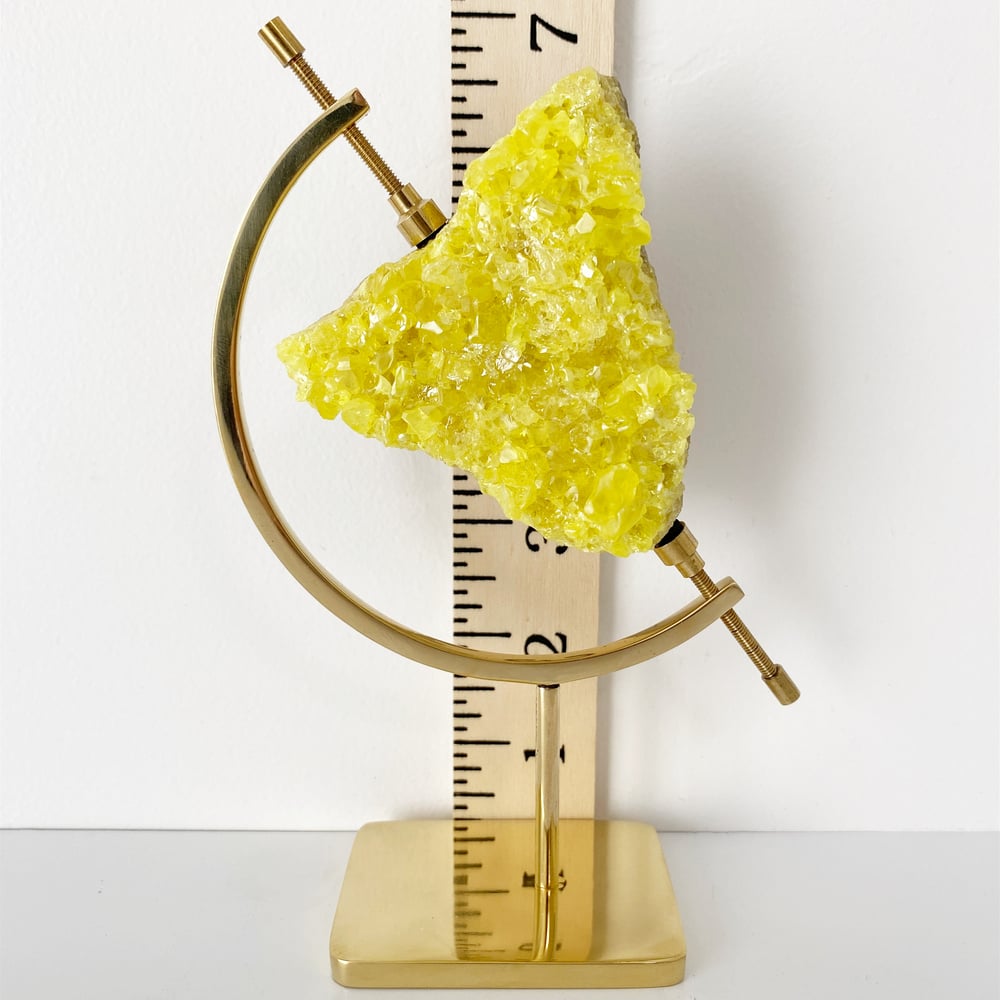 Image of Sulfur no.96 + Brass Arc Stand