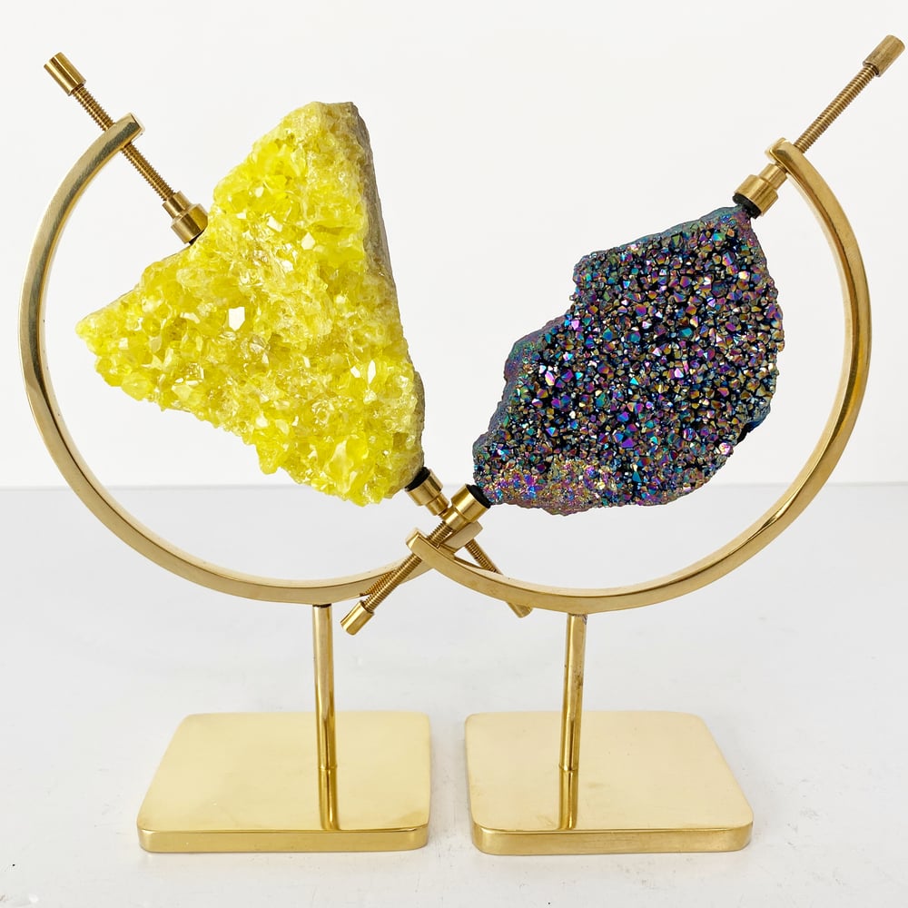 Image of Sulfur no.96 + Brass Arc Stand