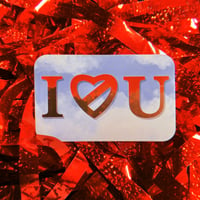Image 1 of “I < / 3 U” Sticker