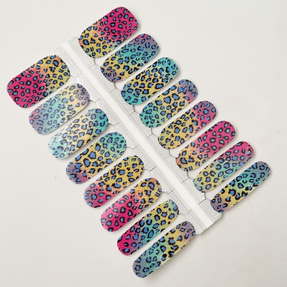 Rainbow Leopard Nail Polish Strip