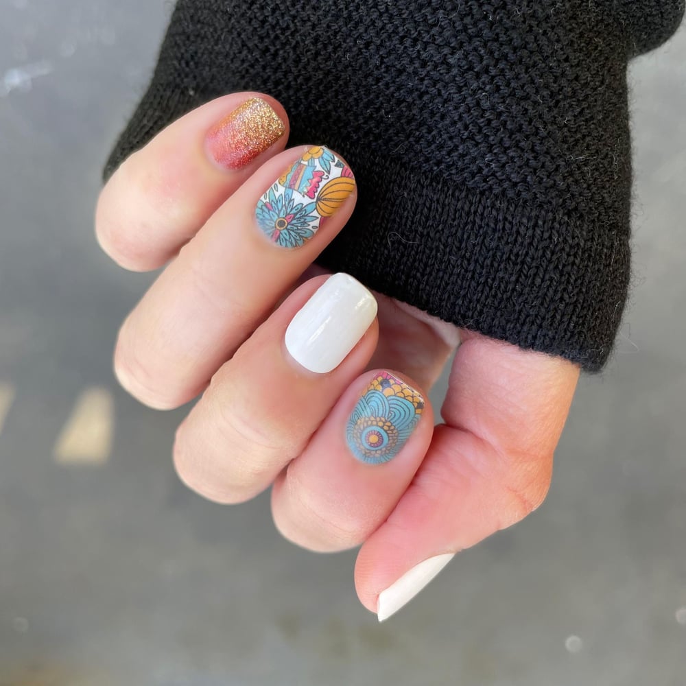 Tribal Flower Nail Polish Strip