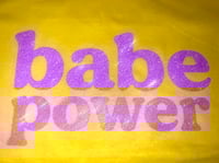 Image 4 of New 💛Babe Power Tee💜 Yellow & Sparkle Lavender💛💜Restock