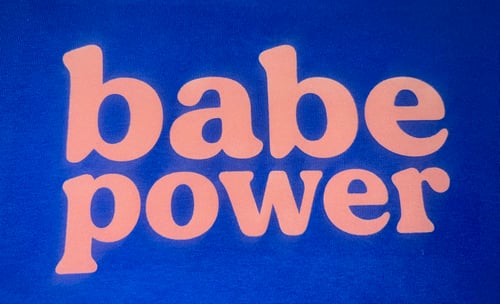 Image of RESTOCK 💙Babe Power Tee 💙Royal Blue & Baby Pink💙💞RESTOCK 