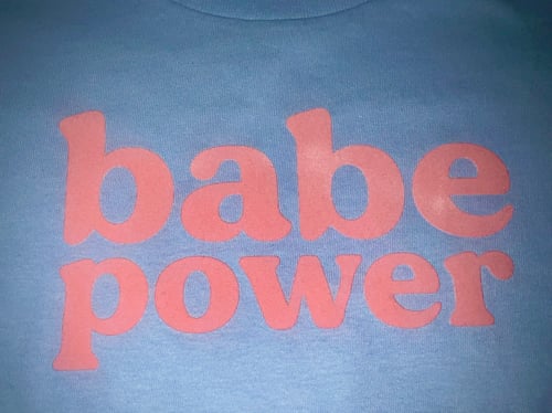 Image of New 🐬Babe Power Tee🐬Baby blue & baby pink 💕Restock