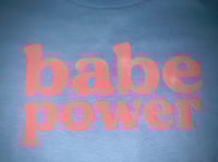 Image 3 of New 🐬Babe Power Tee🐬Baby blue & baby pink 💕Restock