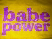 Image 1 of New 💛Babe Power Tee💜 Yellow & Sparkle Lavender💛💜Restock