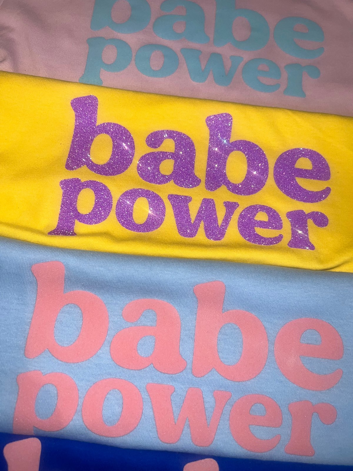 vannayoungstein — New 💛Babe Power Tee💜 Yellow &amp; Sparkle Lavender💛💜Restock