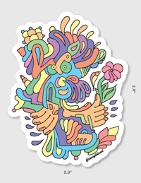 Pastel Flower Friend Sticker