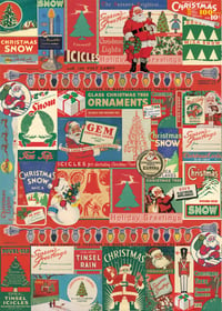 Cavallini & Co. Vintage Christmas Poster, Archival Paper, Matte